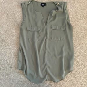 Army green tank top