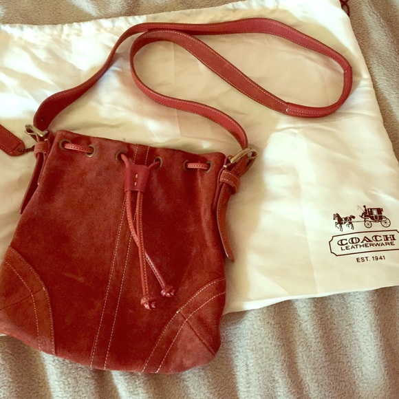 Leather Coach cross body purse