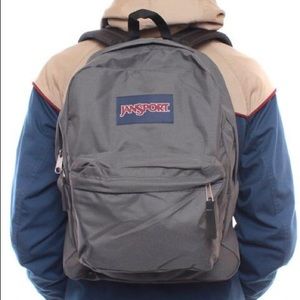 gray backpack jansport