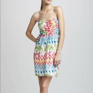 Shoshanna Triangle-Print Strapless Dress size 4
