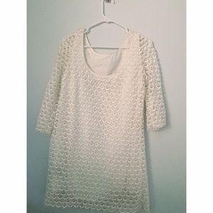 White Scallop Lace Graduation Dress