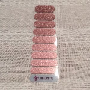 Jamberry Nail Wraps-Rose ahold Sparkle