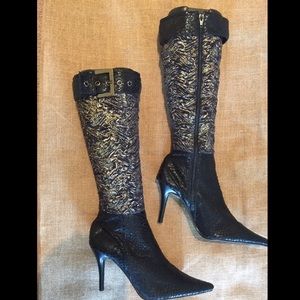 Black & Gold Boots never worn