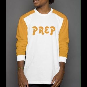 WHITE-GOLD PREP BASEBALL TEE
