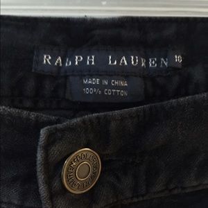 Ralph Lauren Black velvet jeans size 10