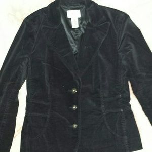 Armani exchange black velvet blazer