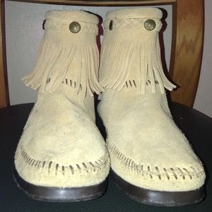 Minnetonka Fringe Ankle Boots