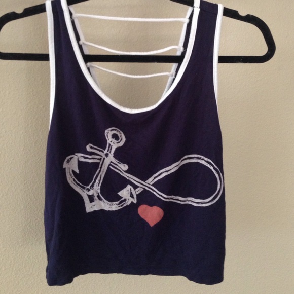 Navy Blue Sailor Infinity Love Top!