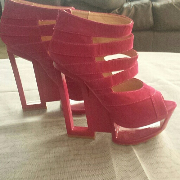 Pink Velvet Heels