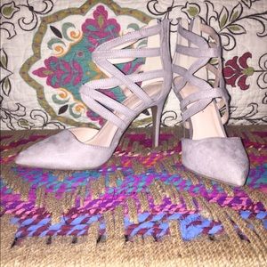 Grey Strappy Heels.