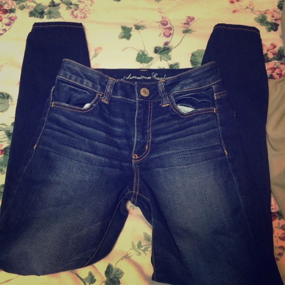 american eagle high waisted skinny jeans