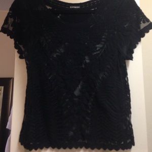 Express Lace See-Through Top