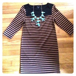 3/4 Length Black and Brown Dress