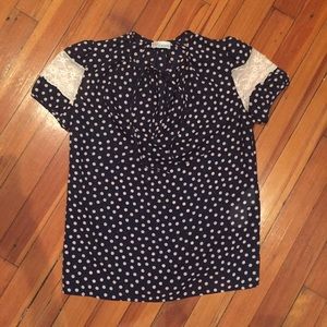 Red Valentino top. Navy with p pink