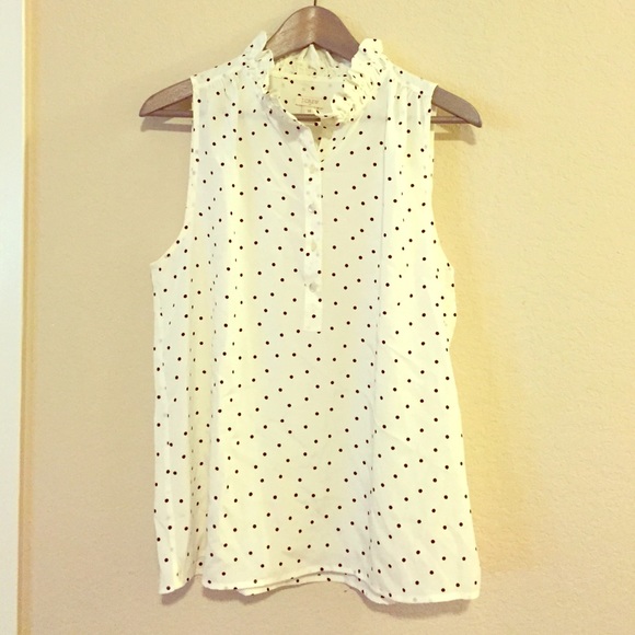 J. Crew Tops - J Crew Ruffled Sleeveless Blouse