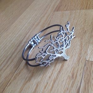 Beautiful silver tree bracelet