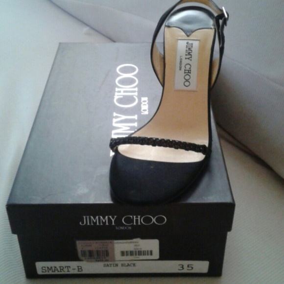 Jimmy Choo Black satin shoes
