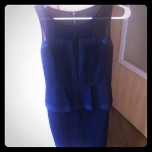 NWOT Black peplum dress