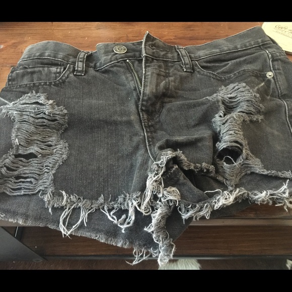 Express Denim - Destroyed denim shorts