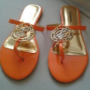 Rocawear Orange flip flops