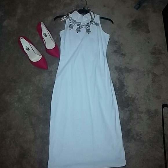 White form fitting dress