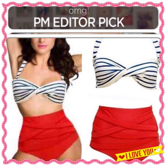 Boutique Other - Retro Pinup  High Waisted Bikini Swimsuit
