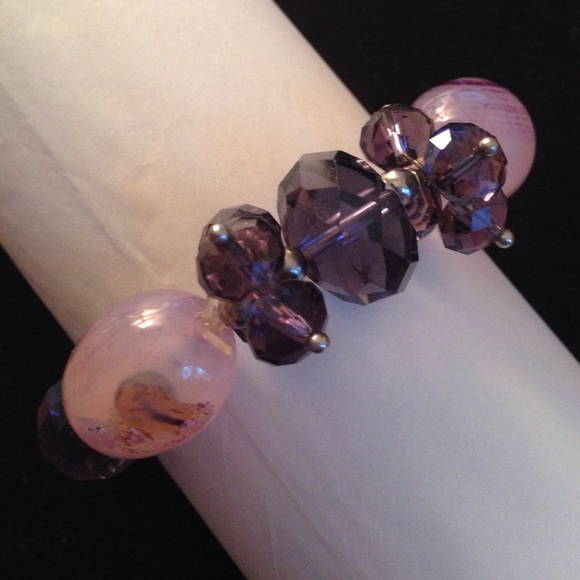 Purple beaded bracelet