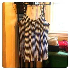 XL Old Navy striped tank top with built in bra