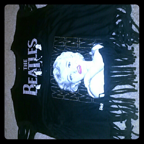 Beatles and Marilyn Monroe crop tops