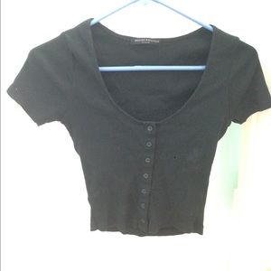 Black Brandy Crop Top