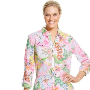 Lilly Pulitzer Nosey Posey Button Down Shirt