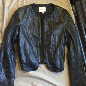 Faux leather jacket urban outfitter silence noise