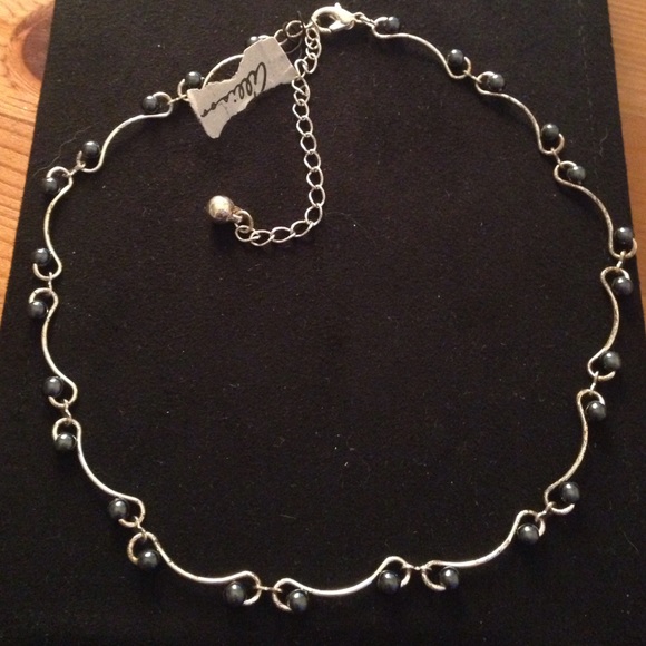 Allison Navy Beaded Necklace