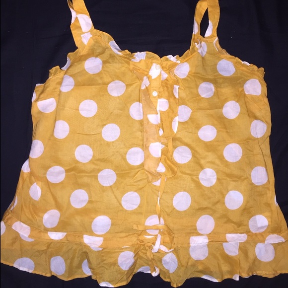 Yellow Polkadot Blouse