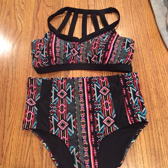 Forever 21 swimwear. High waist bottoms and a top