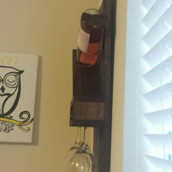 HANDMADE Wine bottle and glass wall wine - Picture 2 of 4