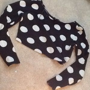 A black and white crop top
