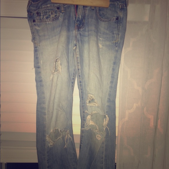 Abercrombie and Fitch ripped jeans