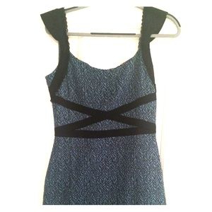 Free people tight black and blue dress