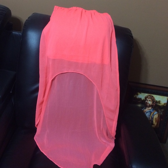 Express sheer high low skirt