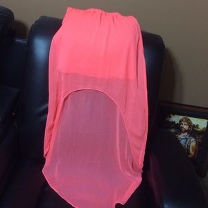 Express sheer high low skirt