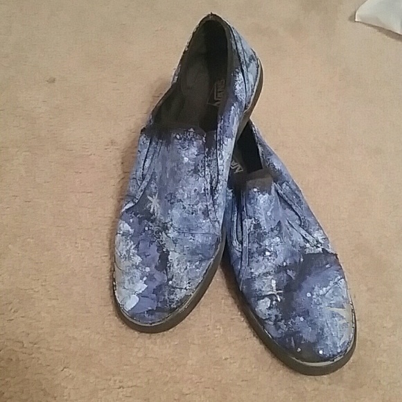 galaxy slip on vans