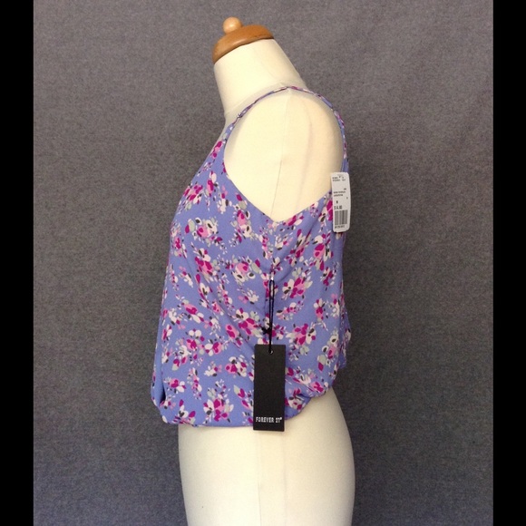 BNWT Forever 21 Floral Double Surplice Camisole - Picture 2 of 4