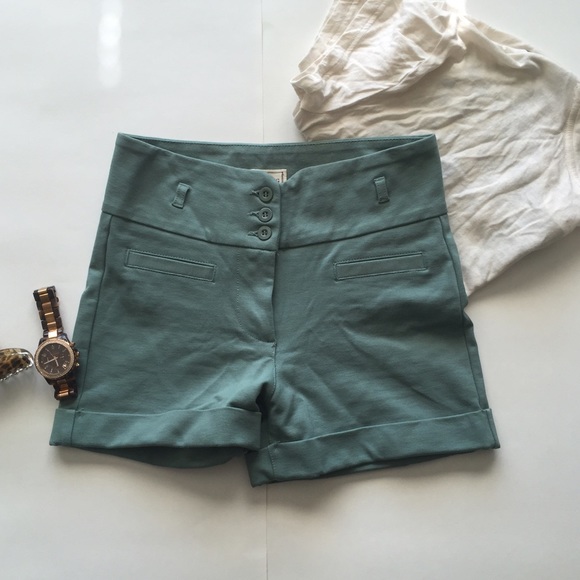 Timing Pants - NWOT Pastel Green High Waist Shorts