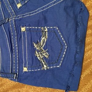 Royal Blue Miss Me jean shorts size 29