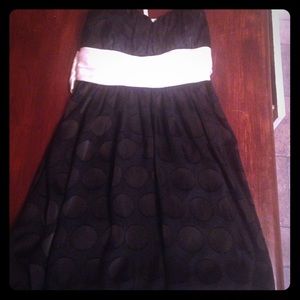Black and white polka dot dress