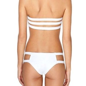 Nastygal white cheeky cutout bikini bottom size S