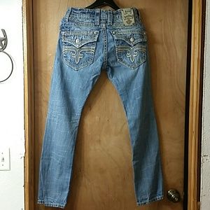 Rock Revival, distressed stitched jeans