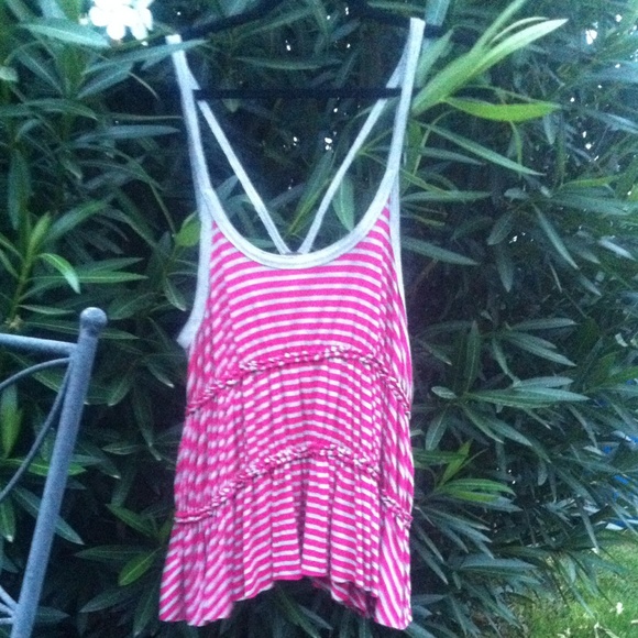 NEW!  Free People 'Florence' stripe tiered tank - Picture 2 of 4