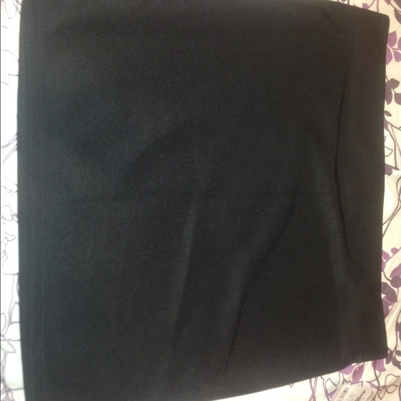 Plain black pencil skirt